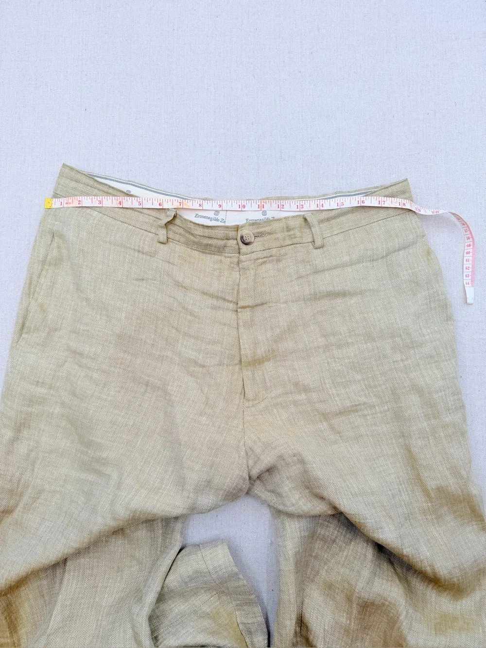 Ermenegildo Zegna Sand Linen Chinos